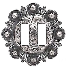 Berry Slotted Concho Antique Silver 1" 7862-21S