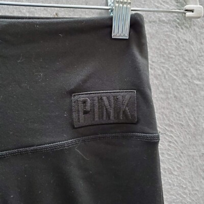 PINK Women Activewear Pants XS Black Ultimate Distressed Rip