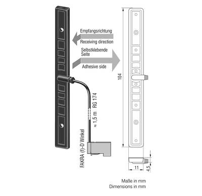 Antenne Bad Blankenburg Klebeantenne 5G GSM UMTS LTE Bluetooth FAKRA f