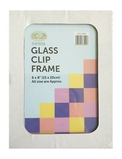 6" x 8" Glass Clip Frame Picture Photo Frames for Home and Office Photo Poster