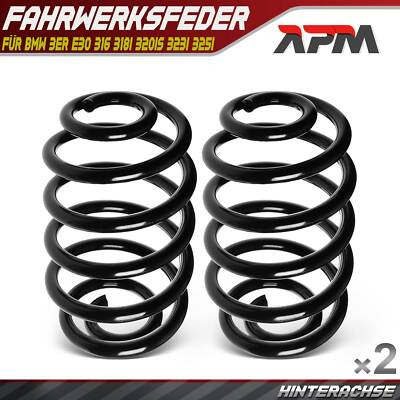 2x Federn Fahrwerksfeder Hinterachse für BMW 3er E30 316 318i 320is 323i 325i