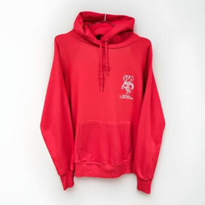 Vintage Bucky Badger UW Wisconsin State Journal Red Hoodie