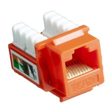 Cat5E Keystone Jack in Orange 25 Pcs Pack Data 110 Punch  Computer Network