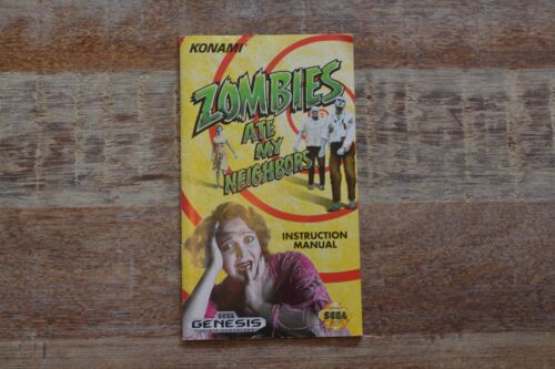 Sega Genesis Zombies Ate My Neighbors Instruction Manual Booklet Only