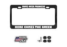License Plate Frame Move Over Princess Here Comes Queen Car Accessories Chrome