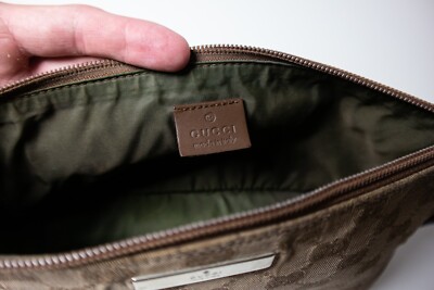 GUCCI GG Boat Pochette Bag Accessory Pouch Small Handbag 039-1103