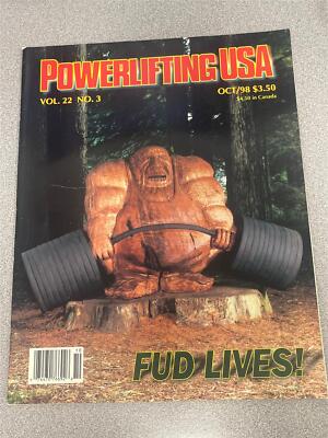 POWERLIFTING USA strongman bodybuilding muscle magazine FUD 10-98