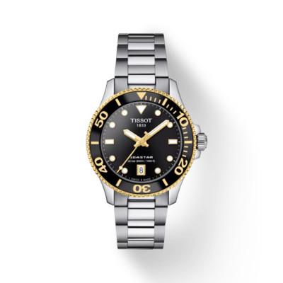  Tissot SEASTAR 1000 36MM Black Dial Stainless Steel Watch T120.210.21.051.00