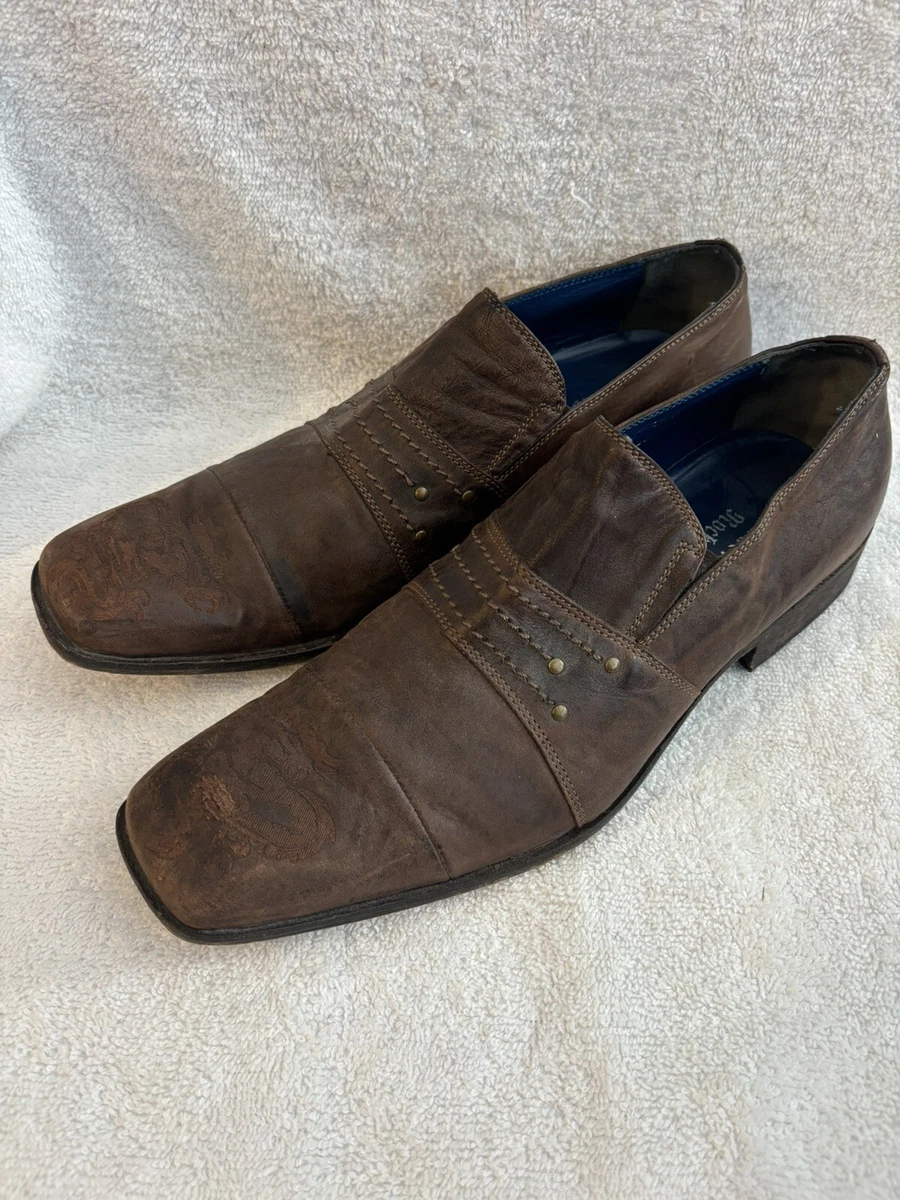 Mark Nason Vero Cuoio Men’s Tan Suede Square Toe Loafer W/Dragon Size 8/10 Mark Nason Casual Shoes for Men with Upper Leather Loafer  main image 4
