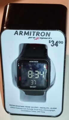 Armitron Prosport (Mens Digital Watch)  Black / Up To 165M Depth Dual Time 
