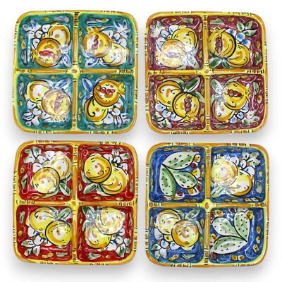 Für Starter Vierkant Keramisch Caltagirone - L 16 CM Ca. (1pz) Mit Optionen Co
