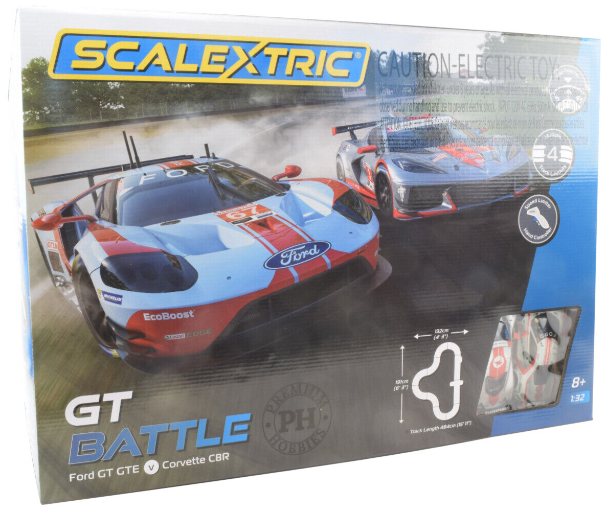 Гоночный набор Scalextric Sports GT Battle - Ford GT Corvette в формате 132 C1444T 41890₽