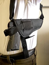 Springfield GI 1911 | Nylon Horizontal Shoulder Holster w/ Double Mag Pouch