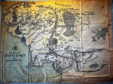 Lord Of The Rings Cloth Map Tapestry 39x29 