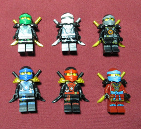 LEGO Ninjago Minifigures Lot. DEEPSTONE ARMOR ,Jay,Kai,Cole,Zane,Lloyd,Nya