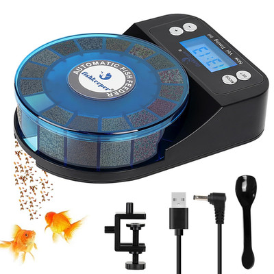 Fishkeeper Automatic Fish Feeder For Aquarium - 2025 Upgraded Rechargeable And