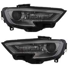 Audi A3 8V1 Hatchback 2016-2020 Xenon Headlights LED Daytime Running Lamps Pair