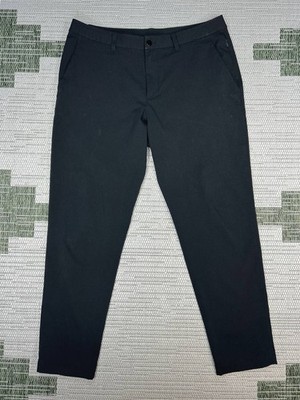 Lululemon Abc Classic Fit 5 Pocket Pants Mens 36 Black Warpstreme Sweat Wicking