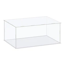 Display Case Box Acrylic Box Transparent Showcase 41x21x16cm for Collectibles