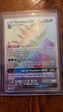 Tyranitar GX 223/214 Rainbow Secret Rare Lost Thunder Holo NM Pokémon Card on eBay