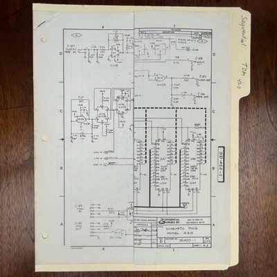 VINTAGE SEQUENTIAL CIRCUITS TOM 420 SCHEMATICS