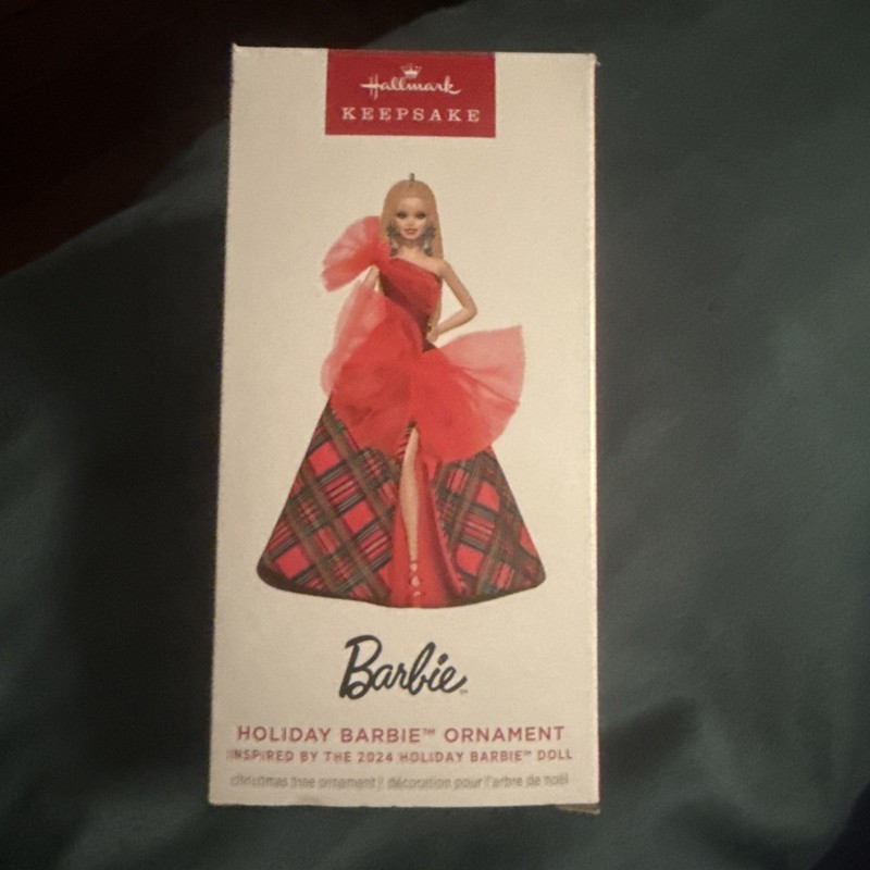 New 2024 Hallmark Keepsake Holiday Barbie Ornament Christmas