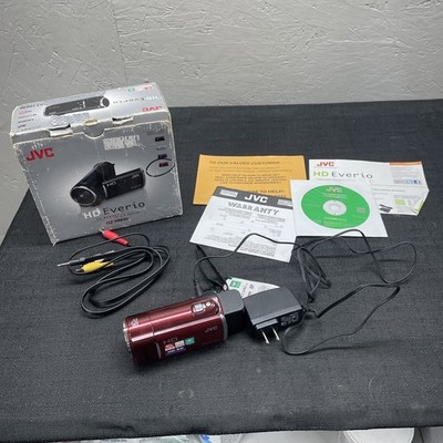 JVC Everio HD Camcorder GZ-HM30RU 40x Optical Zoom & Battery Cords Tested Works