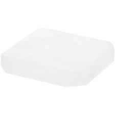 Plymor Frosted Acrylic Beveled Corner-Cut Display Base, 4" W x 4" D x 0.75" H