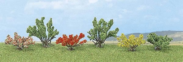 Busch 6055 A Scale Bushes pkg(6)
