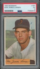 1954 Bowman #101 Don Larsen RC PSA 5