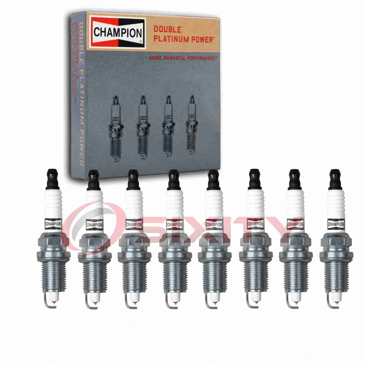 8 pc Champion Double Platinum Spark Plugs for 2002-2005 BMW 745Li 4.4L V8 gx