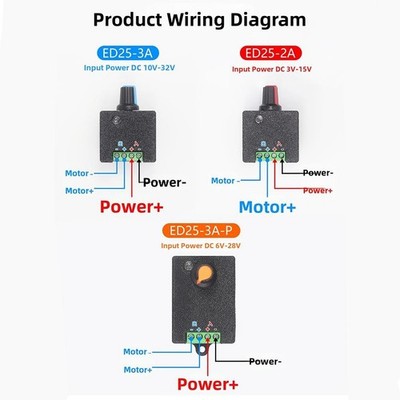 DC Drehzahlregler LED Dimmer Wide Voltage Input 5-12V Max Output Current 2A