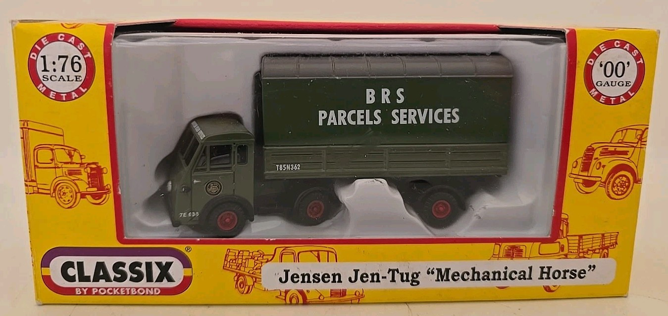 Classix EM76507 Jen-Tug Mechanical Horse Van Trailer BRS Parcels Services 1/76