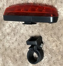 Bike Brake Tail Light 5 - LED Red Safety Great Flashing 4- Modes AAA Battery New