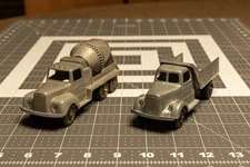 Vintage TootsieToy Diecast Cement Mixer & Dump Mack Trucks