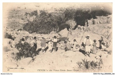 BAWP12-1172-ALGERIEN - TENES - Au vieux-tenes dans l'oued