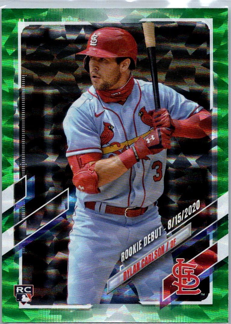 2021 Topps Update Series - Rookie Debut Dylan Carlson #US197 Green Foil /499.