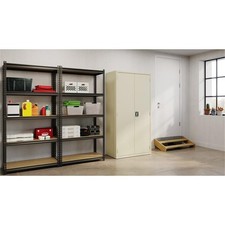 Hirsh Metal Storage Cabinet with 4 Shelves 18Dx36Wx72H Putty/Beige