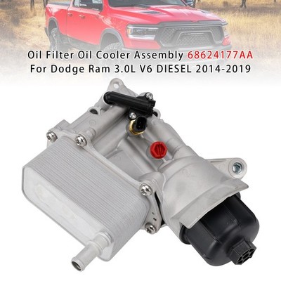 Oil Filter Oil Cooler Assembly 68624177AA For Dodge Ram 3.0L V6 DIESEL 2014-19