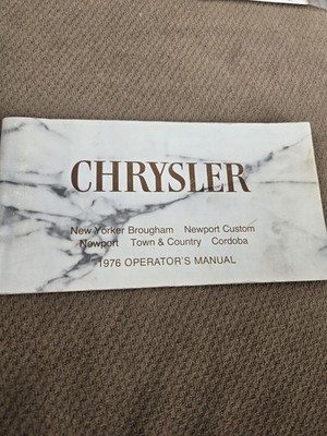 1976 Chrysler  Owners Manual User Guide Operator Book