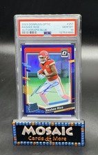 2023 Donruss Optic Rashee Rice Rated Rookie Autograph Blue Prizm /99 PSA 10 GEM
