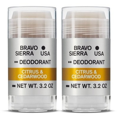Bravo Sierra Aluminum-Free Deodorant, Citrus & Cedarwood, 2-Pack 