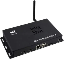 for Raspberry Pi Compute Module 4 IO Board Metal Box/Case with Cooling Fan,...