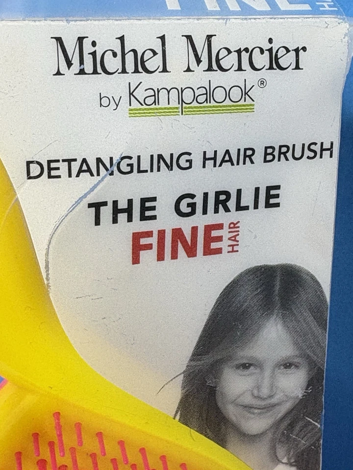 MICHEL MERCIER BY KAMPALOOK The Girlie Detangling 头发刷 细发 Yllw 全新 — 第 3/4 张图片