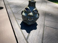 Grace Nell Hewell Mini Ugly Face Jug 3" Southern Appalachian Folk Art Pottery
