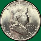 1950-D Franklin Half Dollar Brilliant Uncirculated BU Coin #42064