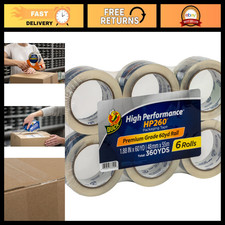 High Performance Packing Tape Refills, 6 Rolls, Heavy Duty, Strong Adhesive, Cle