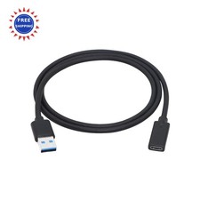 USB 3.0 Type A to C Converter Adapter 3ft CERRXIAN Male Female Connector Black