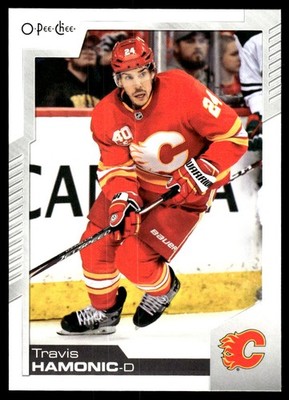 2020-21 O-Pee-Chee #305 Travis Hamonic Calgary Flames Hockey Card