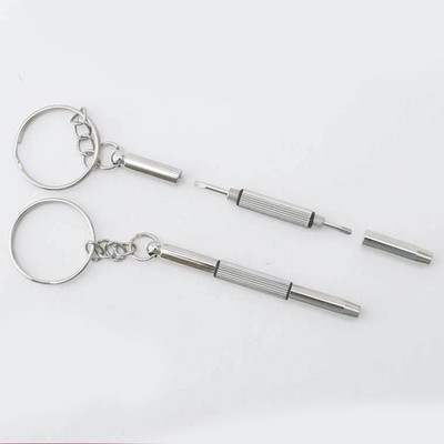 2Pcs 3 In 1 Mini Screwdriver Keychain Glasses Phone Watch Screw Repair Tool$g